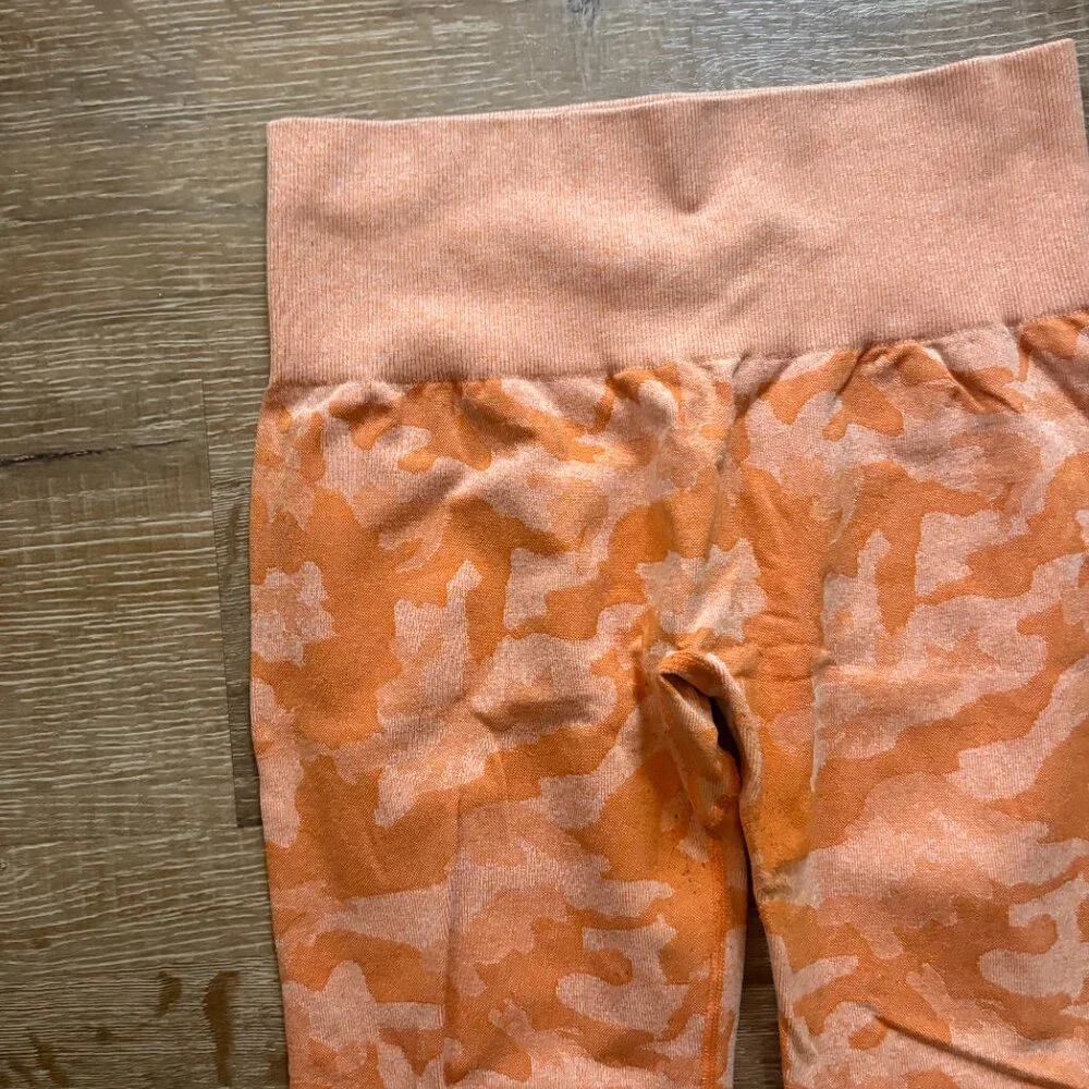 NVGTN Burnt Orange Camo Seamless Leggings Medium - Picture 2 of 6